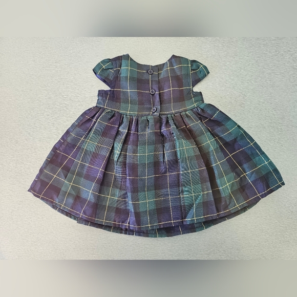 The Children’s Place Baby Girl Tartan Plaid Holiday Party Dress Bow Classic - Picture 3 of 7